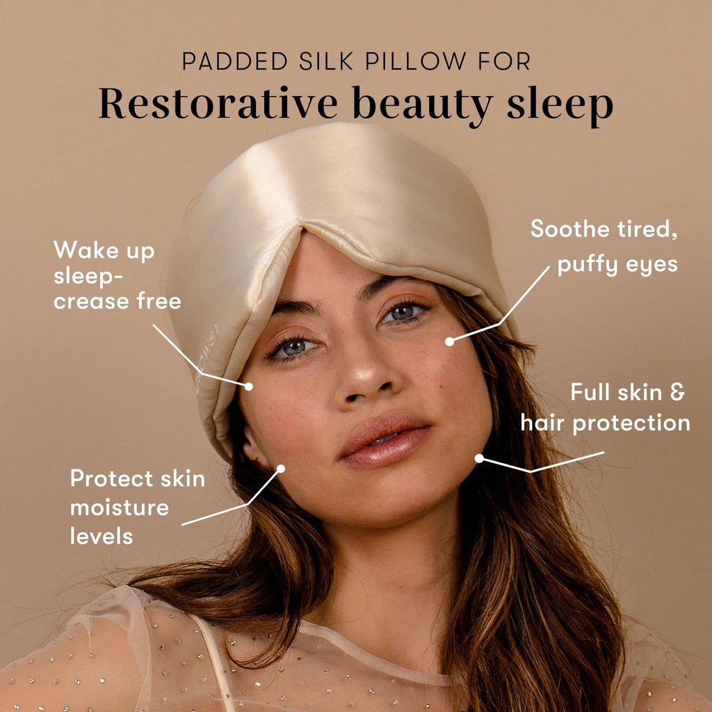 Silk Sleep Mask - Face-Hugging, Padded Cocoon for Luxury Sleep in Total Darkness
