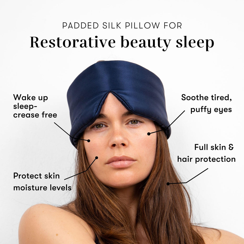 Silk Sleep Mask - Face-Hugging, Padded Cocoon for Luxury Sleep in Total Darkness