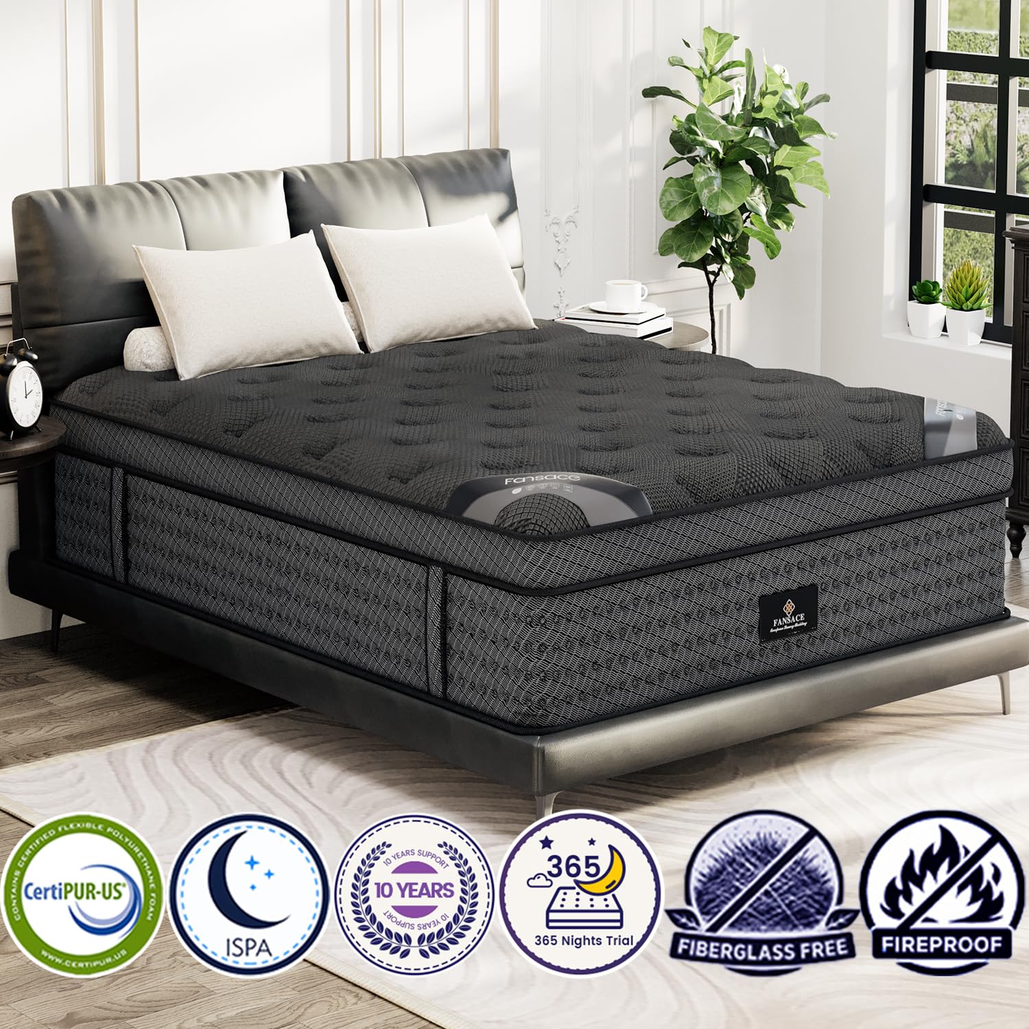 (High-End Upgraded) Hotel-Level Luxury 18 Inch Hybrid Mattress In A Box