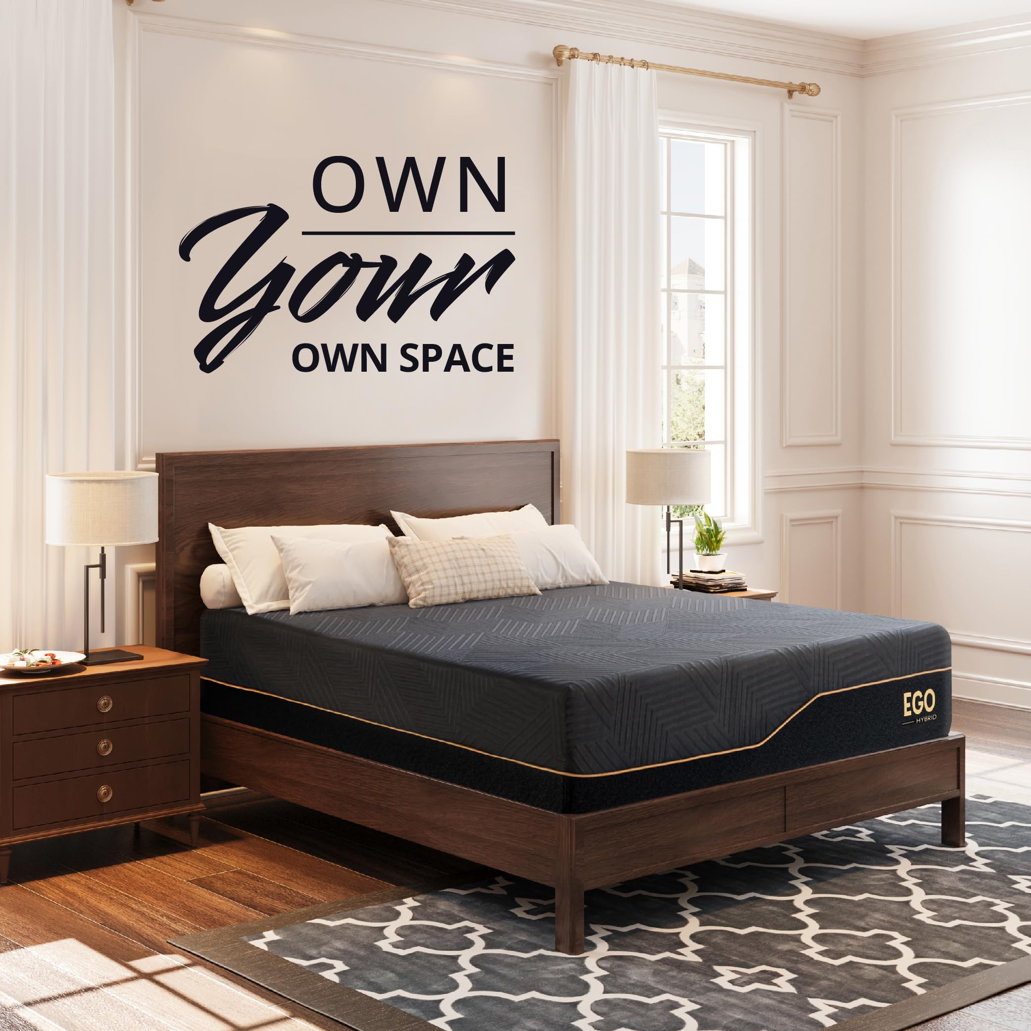 14 Inch Queen Memory Foam Mattress for Back Pain, Cooling Copper Gel Bed in a Box