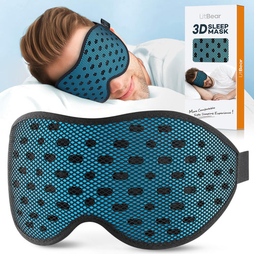 Breathable Sleep Mask, 3D Eye Mak Sleep for Side Sleepers