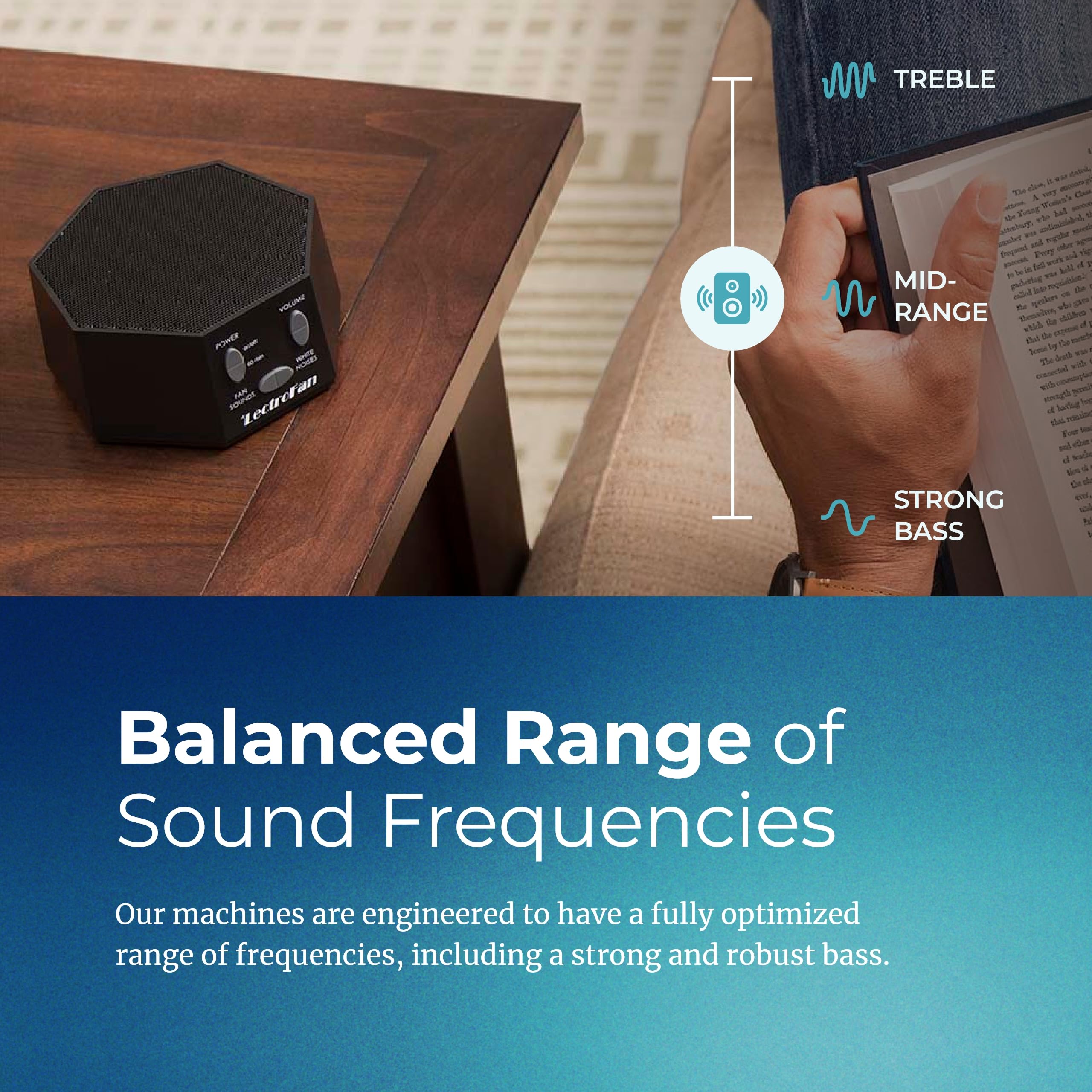 Adaptive Sound Technologies LectroFan Classic White Noise Machine - Compact Sleep Sound Machine