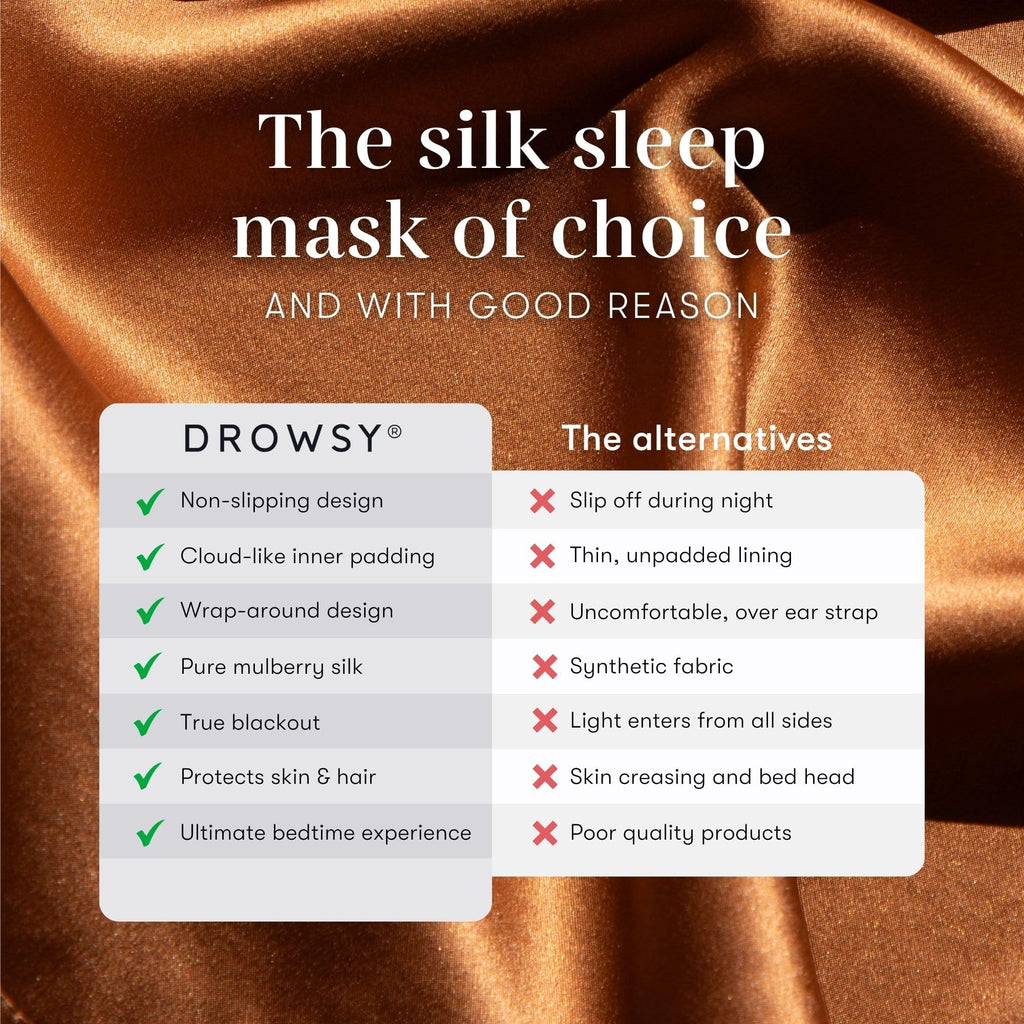 Silk Sleep Mask - Face-Hugging, Padded Cocoon for Luxury Sleep in Total Darkness