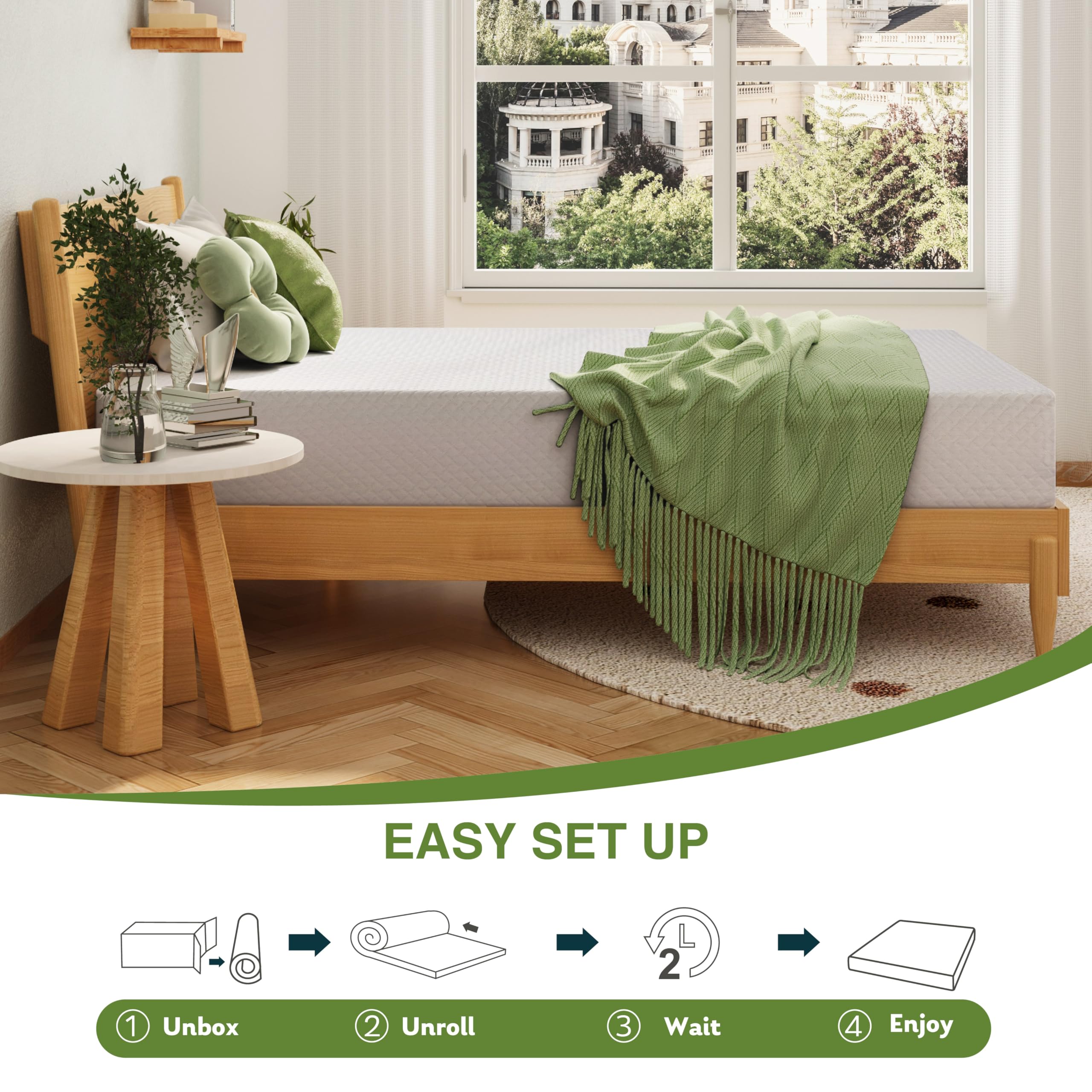 Full Size Memory Foam Mattress,  Bed Mattress in A Box