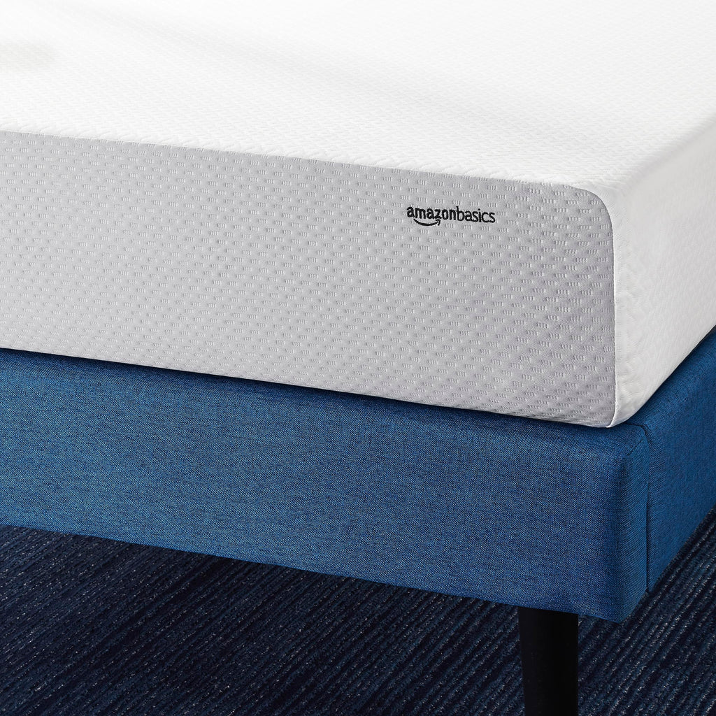Memory Foam Mattress, Soft Plush Feel, Breathable, 12 Inch, Queen, White/Grey