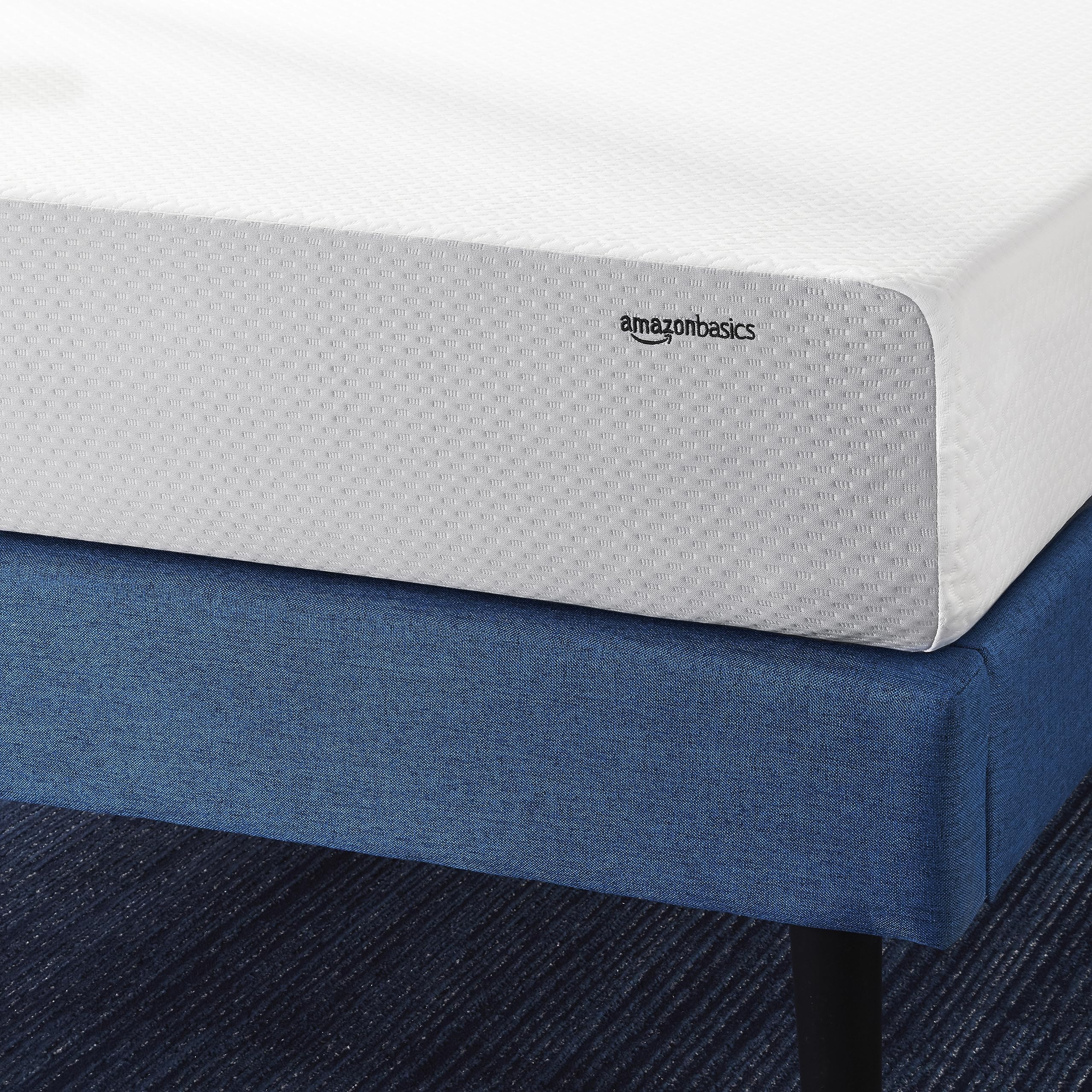 Memory Foam Mattress, Soft Plush Feel, Breathable, 12 Inch, Queen, White/Grey